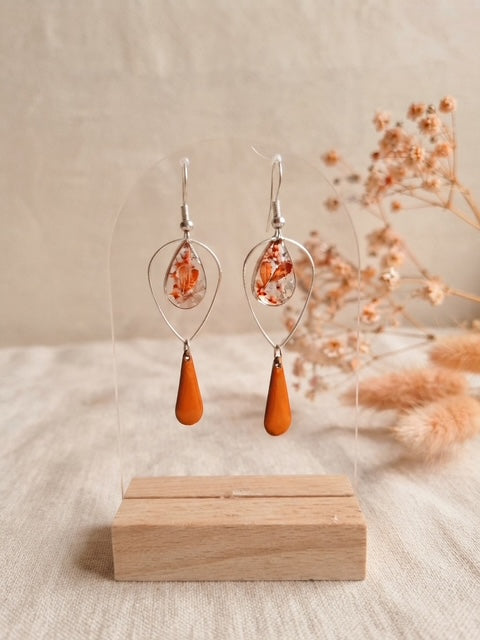 Boucles d'oreilles pendantes « Harmonie d'Automne »